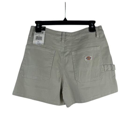 Dickies NWT Womens Chino Work Shorts Size 27 Light Khaki High Rise Casual - Picture 3 of 5